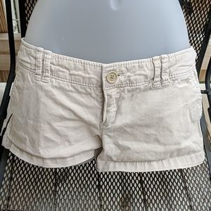 Khaki Abercrombie shorts size 4